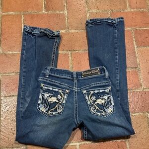 Cedar Ridge Cowgirl Embroidered Kids Blue Western Jeans